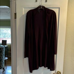 Eileen Fisher Rich Plum Open Cardigan